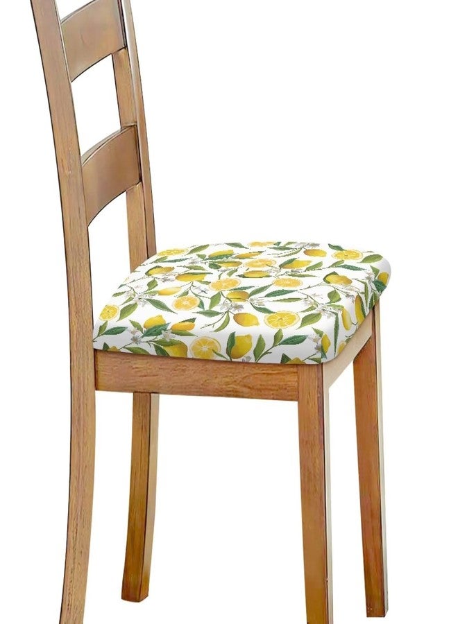 Pzuqiu Lemons Square Chair Cushion Cover for Dining Office Wear Resistant Chair Seat Slipcover Home Chair Essentials Comfy Soft Upholstered Chair Seat Covers - Image 3